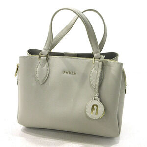 Furla Minerva Shoulder Bag Tote Beige